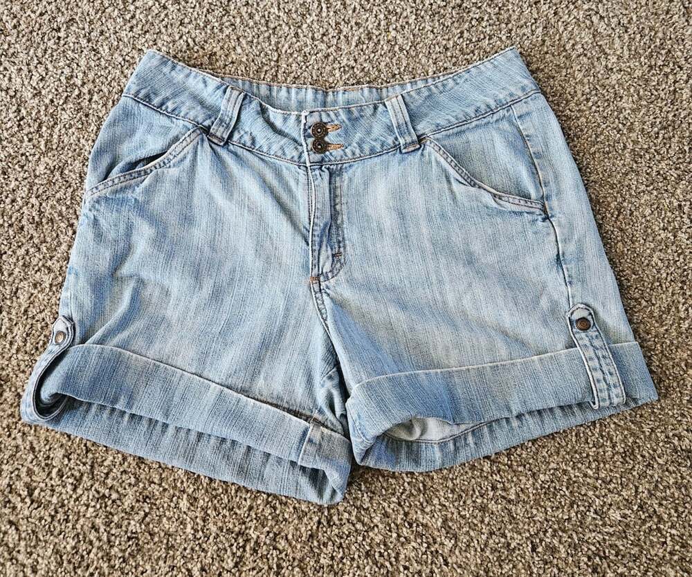 Riders Denim Shorts Light Wash Cuffed Jean Shorts Size 12M